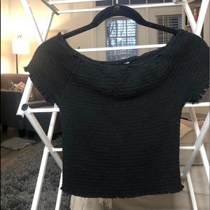 Black Tight Crop Top